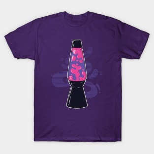 Funky Vintage Lava Lamp Illustration T-Shirt